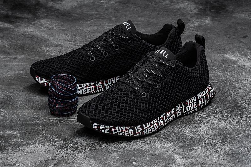 Nobull All You Need Is Love Mesh Runner Men's Running Shoes Black | USA O1055K